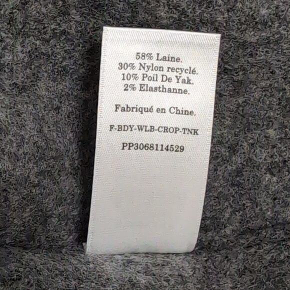 Everlane Cozy Stretch Tank Top Heathered Charcoal Grey Yak Hair Blend Size M New - Picture 7 of 10